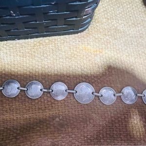 Sterling silver dime bracelet